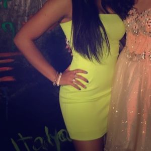 Neon yellow dress